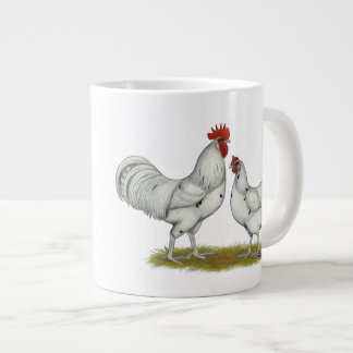 Austra White Chickens Large Coffee Mug