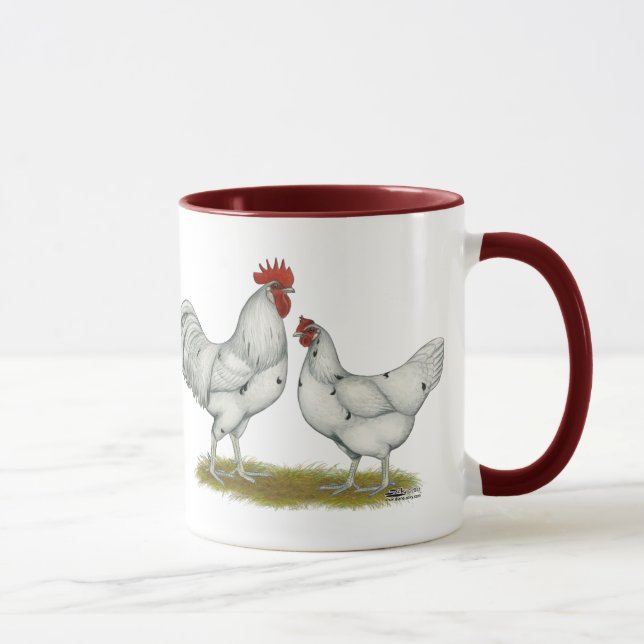 Austra White Chickens Mug (Right)