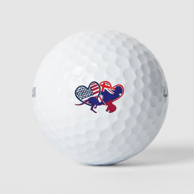 Austrailia USA Kangaroo Koala Golf Balls (Front)