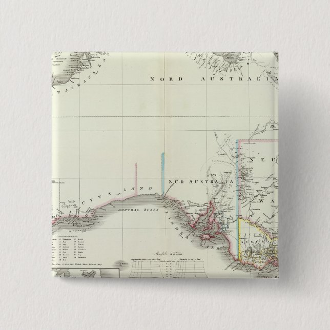 Austral-Continent 15 Cm Square Badge (Front)