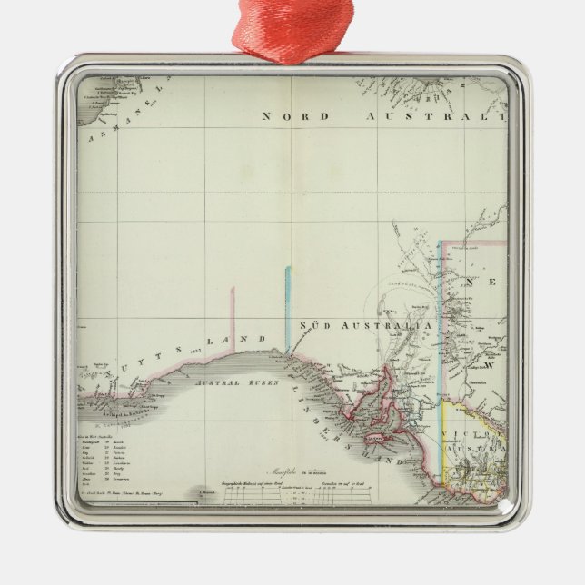 Austral-Continent Metal Tree Decoration (Front)