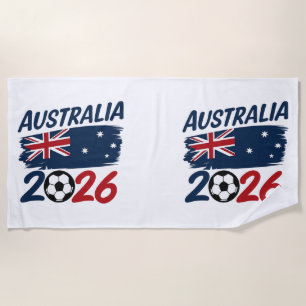 Australia 2026 Soccer Fan Design Flag Colors Beach Towel