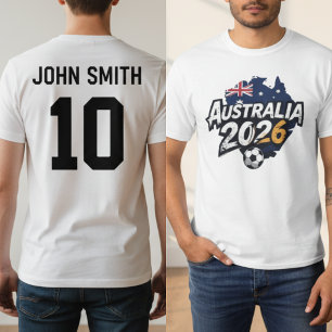 Australia 2026 Soccer Fan Personalised Name T-Shirt