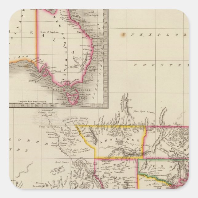 Australia 2 square sticker (Front)