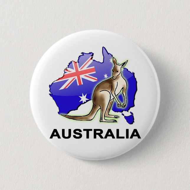 Australia 6 Cm Round Badge (Front)