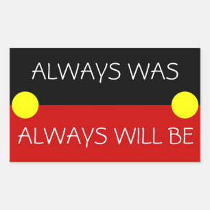 australia aboriginal flag rectangular sticker