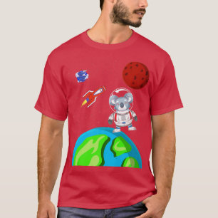 Australia Animal Outer Space Rocket Astronaut Koal T-Shirt