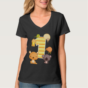 Australia Animals 1st Birthday Kangaroo Koala Plat T-Shirt