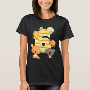 Australia Animals 6th Birthday Kangaroo Koala Plat T-Shirt