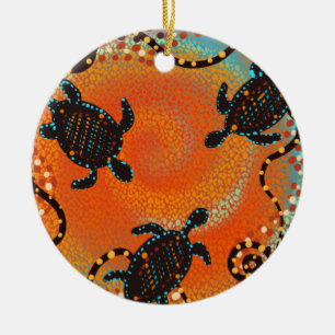 AUSTRALIA ART CERAMIC TREE DECORATION