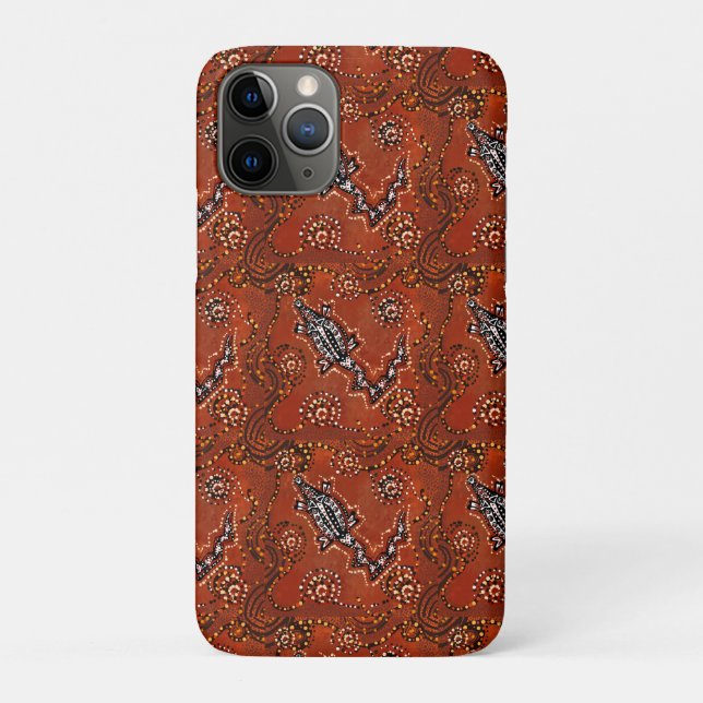 AUSTRALIA ART CROCODILE  Case-Mate iPhone CASE (Back)
