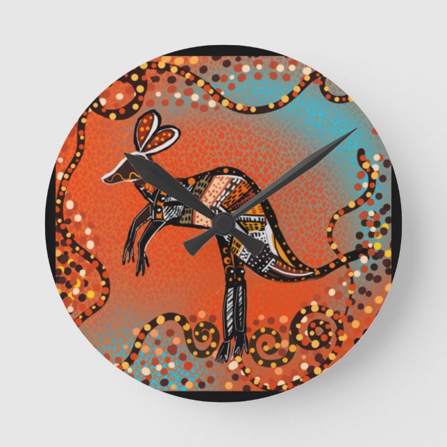 AUSTRALIA ART           ROUND CLOCK (Front)