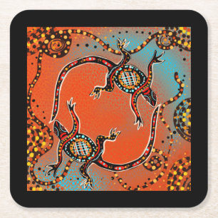 AUSTRALIA ART SQUARE PAPER COASTER