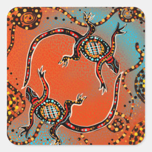 AUSTRALIA ART SQUARE STICKER