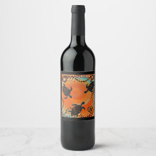 AUSTRALIA ART WINE LABEL