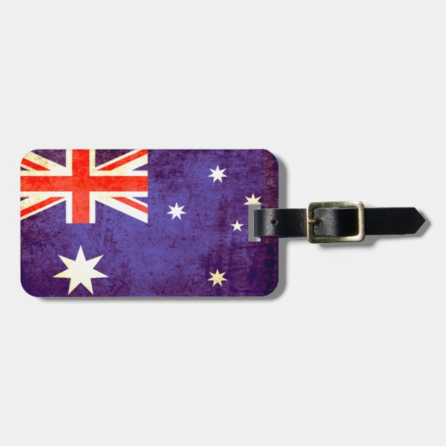 Australia Aussie flag luggage tag (Front Horizontal)