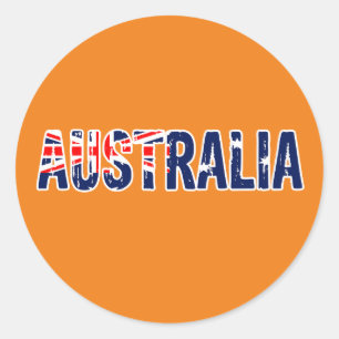Australia, Australian Classic Round Sticker