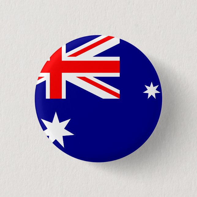 Australia (Australian) Flag 3 Cm Round Badge (Front)