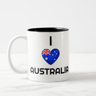 Australia, Australian Flag , Australia country, Au Two-Tone Coffee Mug