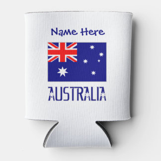 Australia Australian Flag Blue Personalised Can Cooler