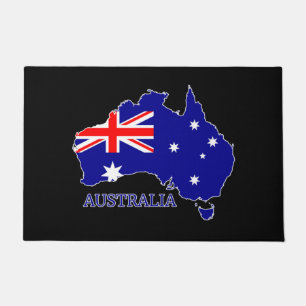 Australia Australian Flag Map Travel Doormat