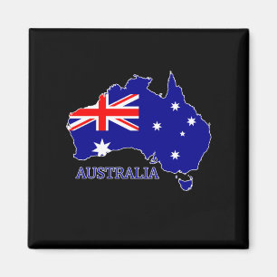 Australia Australian Flag Map Travel Magnet
