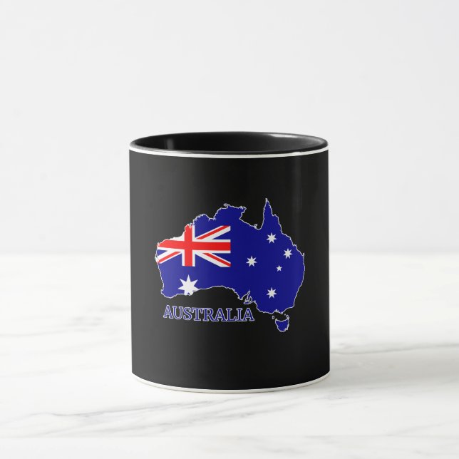 Australia Australian Flag Map Travel Mug (Center)