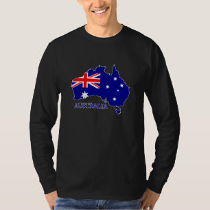 Australia Australian Flag Map Travel T-Shirt