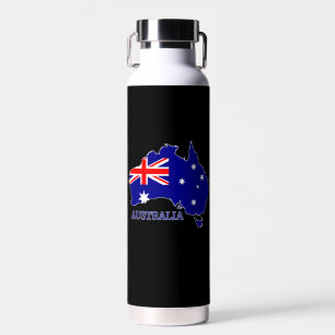 Australia Australian Flag Map Travel Water Bottle