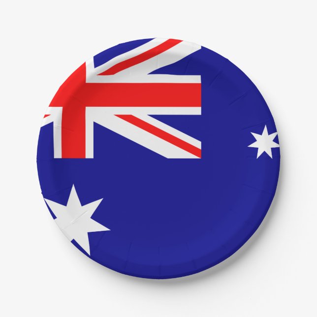 Australia (Australian) Flag Paper Plate (Front)