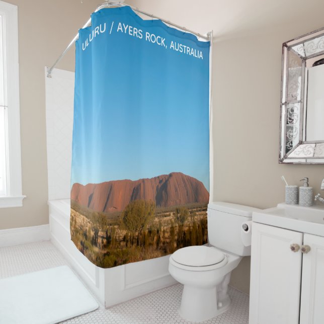Australia Ayers Rock Uluru Outback Landscape Shower Curtain (In Situ)