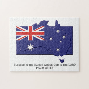 AUSTRALIA   Blessed Nation   AUSTRALIAN FLAG Jigsaw Puzzle