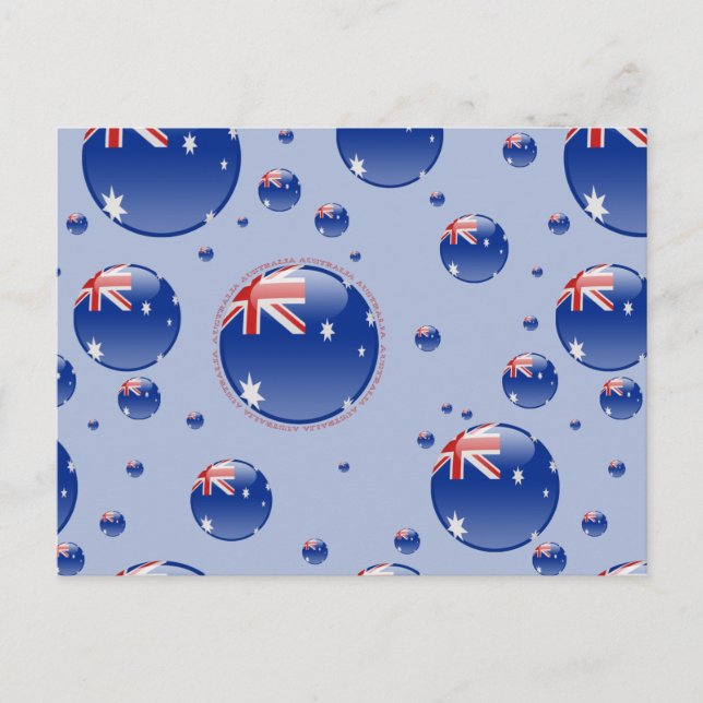 Australia Bubble Flag Postcard (Front)