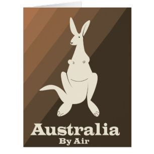 Australia By Air Kangaroo travel poster.