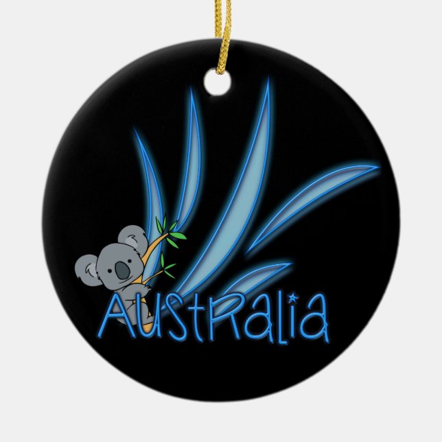 Australia Ceramic Tree Decoration (Front)