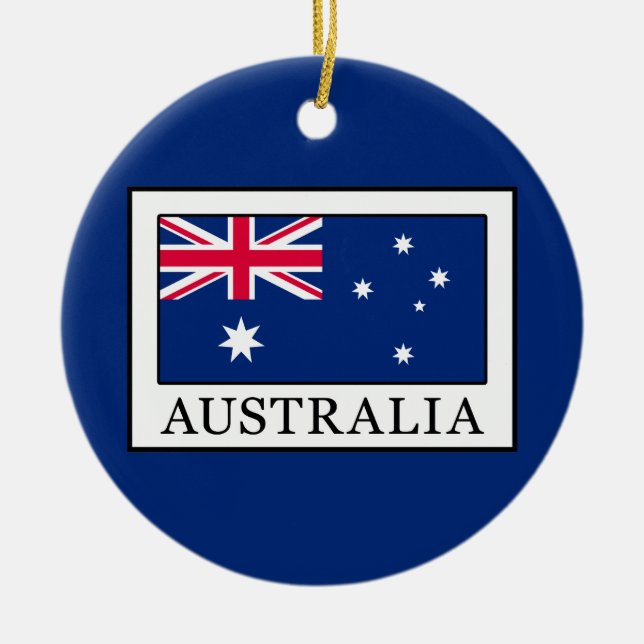 Australia Ceramic Tree Decoration (Front)