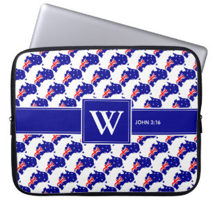 AUSTRALIA Christian Scripture Monogram Laptop Sleeve