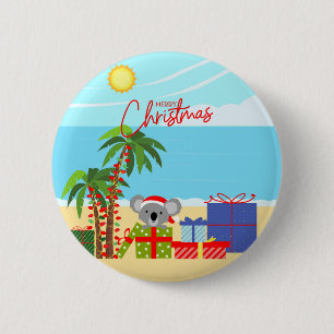 Australia Christmas 6 Cm Round Badge