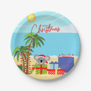Australia Christmas Paper Plate