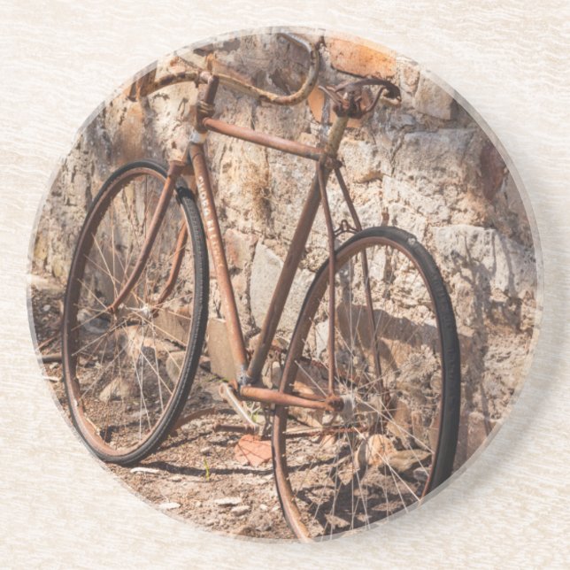 Australia, Clare Valley, Sevenhill, old bicycle Coaster (Front)