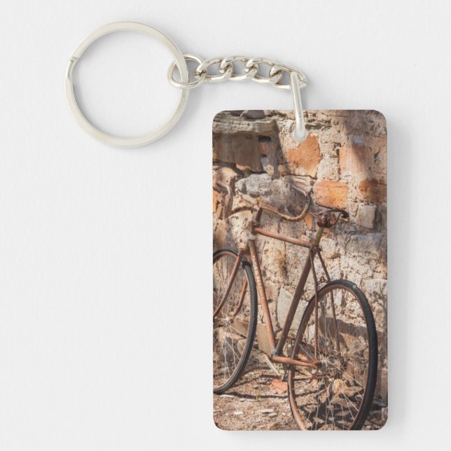 Australia, Clare Valley, Sevenhill, old bicycle Key Ring (Front)