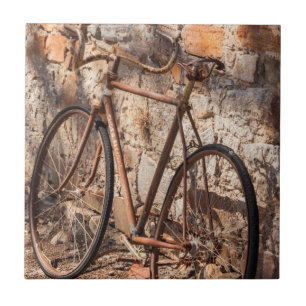 Australia, Clare Valley, Sevenhill, old bicycle Tile