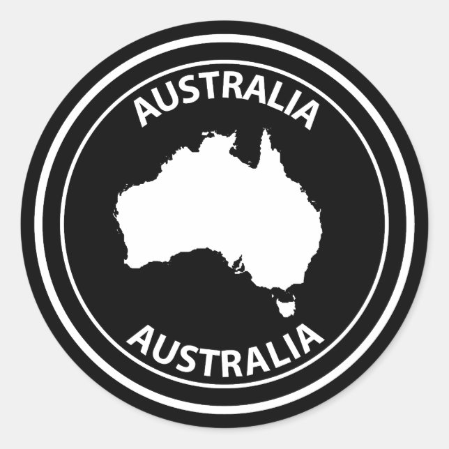 Australia Classic Round Sticker (Front)
