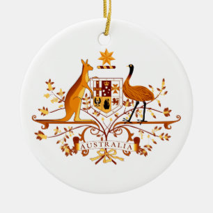 Australia COA Brown Ceramic Tree Decoration