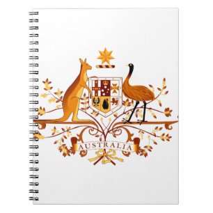 Australia COA Brown Spiral Notebook