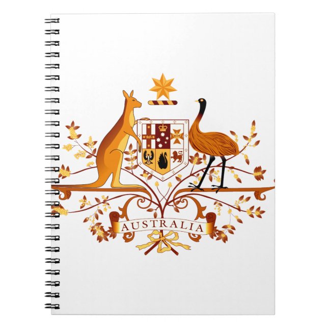 Australia COA Brown Spiral Notebook (Front)