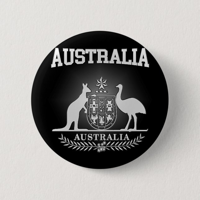 Australia Coat of Arms 6 Cm Round Badge (Front)