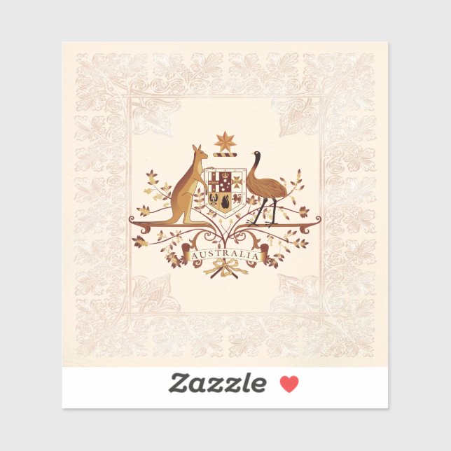 Australia Coat of Arms Brown  Tint  (Sheet)