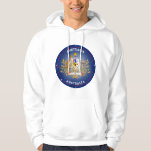 Australia Coat of Arms Circle Shape Hoodie