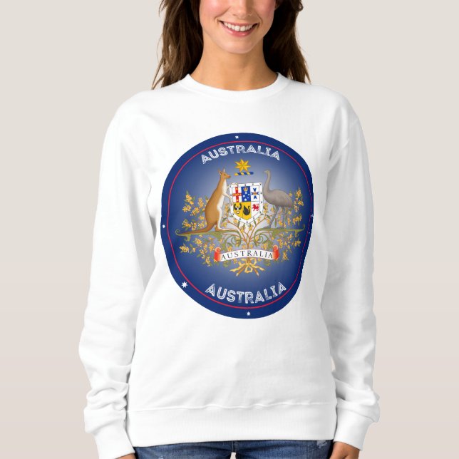 Australia Coat of Arms Circle Shape Sweatshirt (Front)